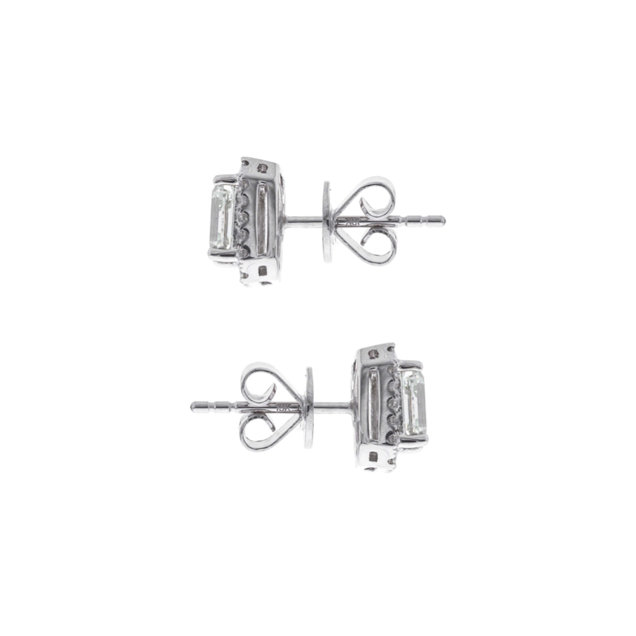 18K WHITE GOLD DIAMOND EARRING