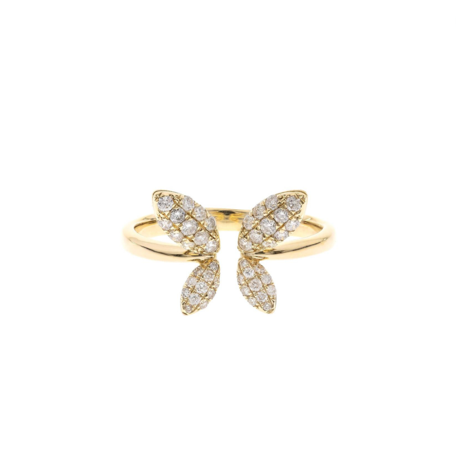 18K YELLOW  DIAMOND RING