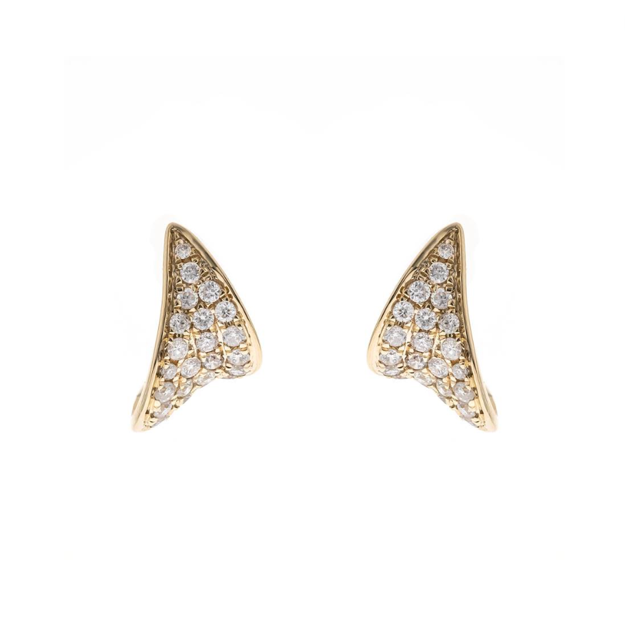 18K YELLOW  DIAMOND EARRING