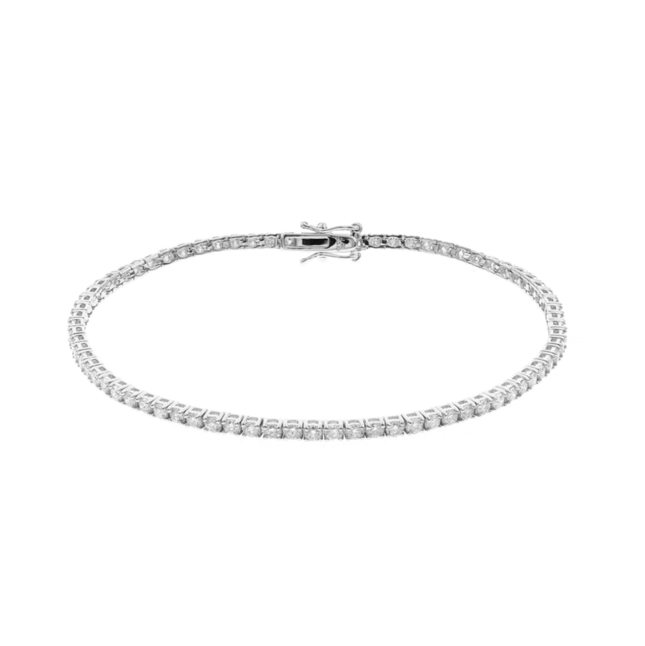 14K WHITE DIAMOND BRACELET