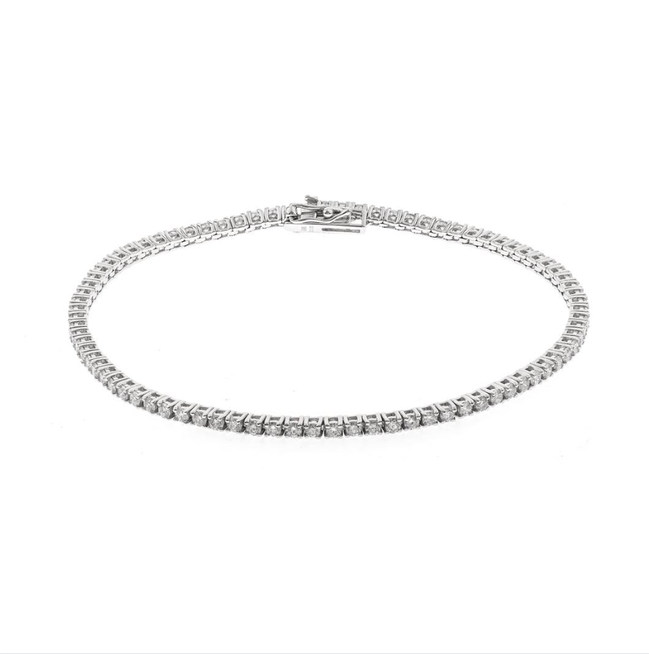 14K WHITE DIAMOND BRACELET