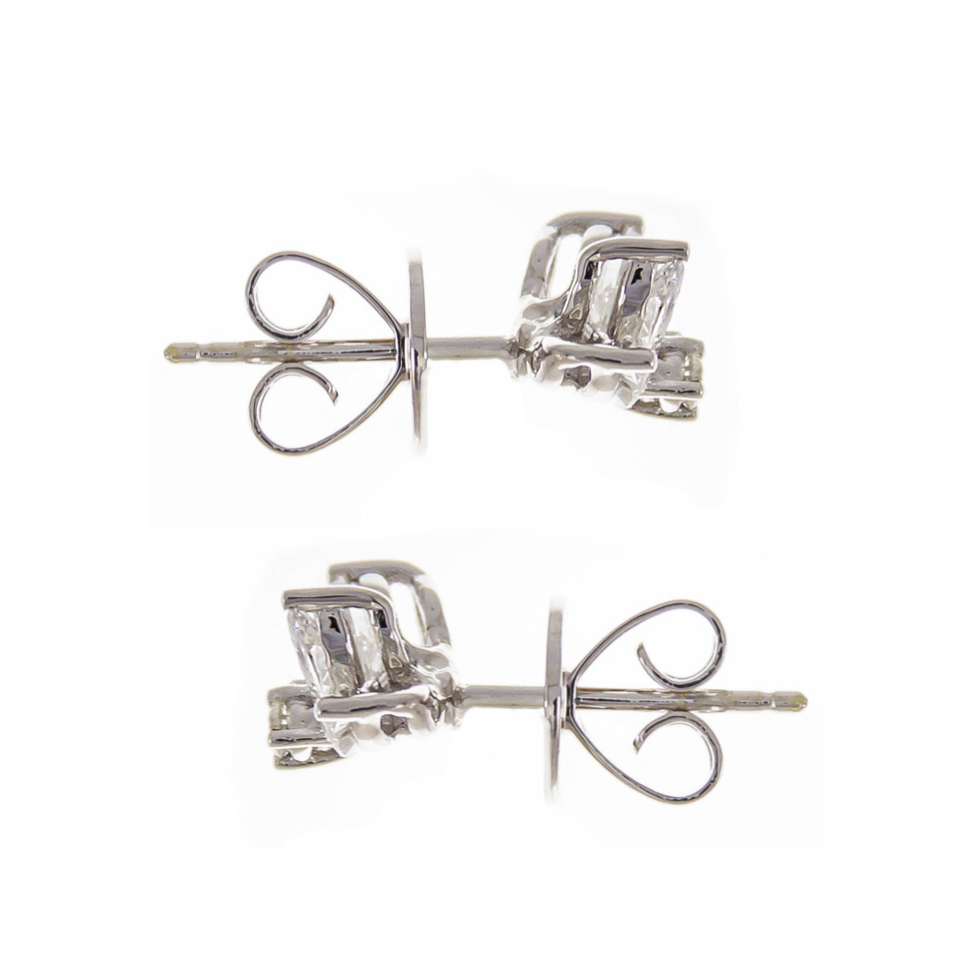 14K WHITE GOLD DIAMOND EARRING