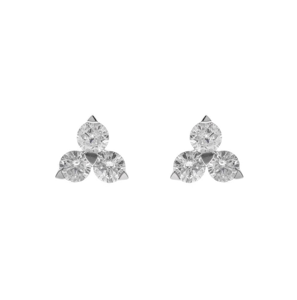 14K WHITE DIAMOND EARRING