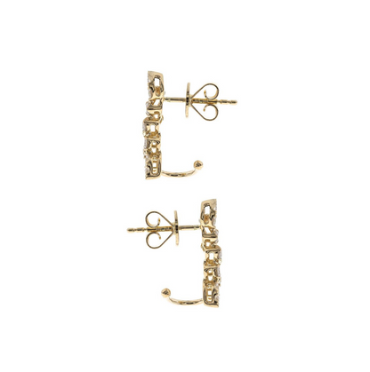 14K YELLOW  DIAMOND EARRING